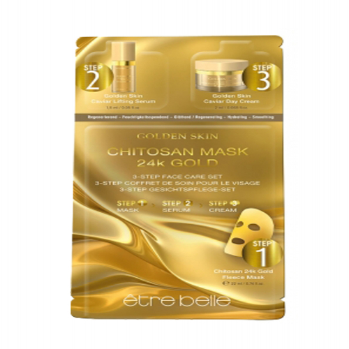 Mặt nạ vàng 24K chống lão hóa da đột phá Etre belle golden skin chitosan mask 24k gold